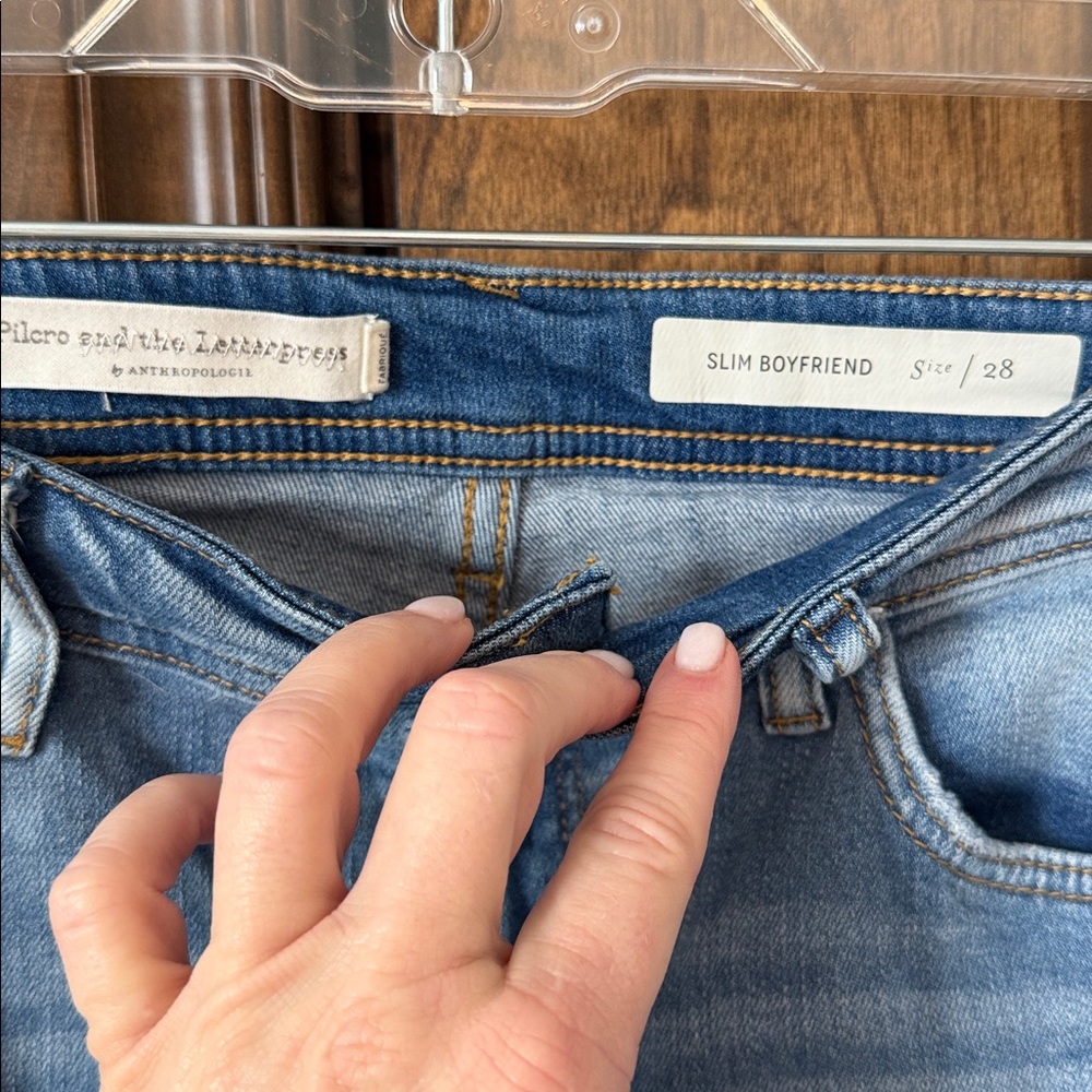 Anthropologie Light Blue Straight Jeans - Picture 2 of 4